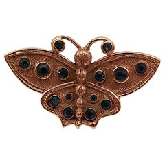 CHRISTIAN DIOR Boutique Vintage Jewelled Butterfly Brooch