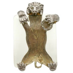 Christian Dior Boutique Vintage Massive Jewelled Lion Brooch