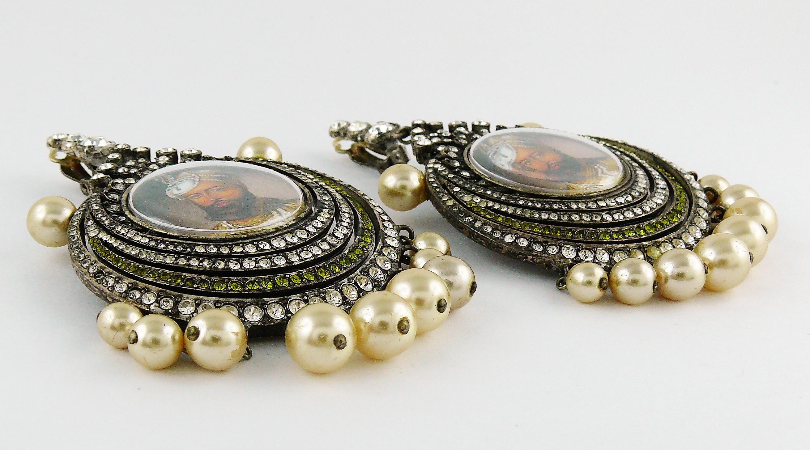 Women's Christian Dior Boutique Vintage Mughal Maharaja Dangling Earrings