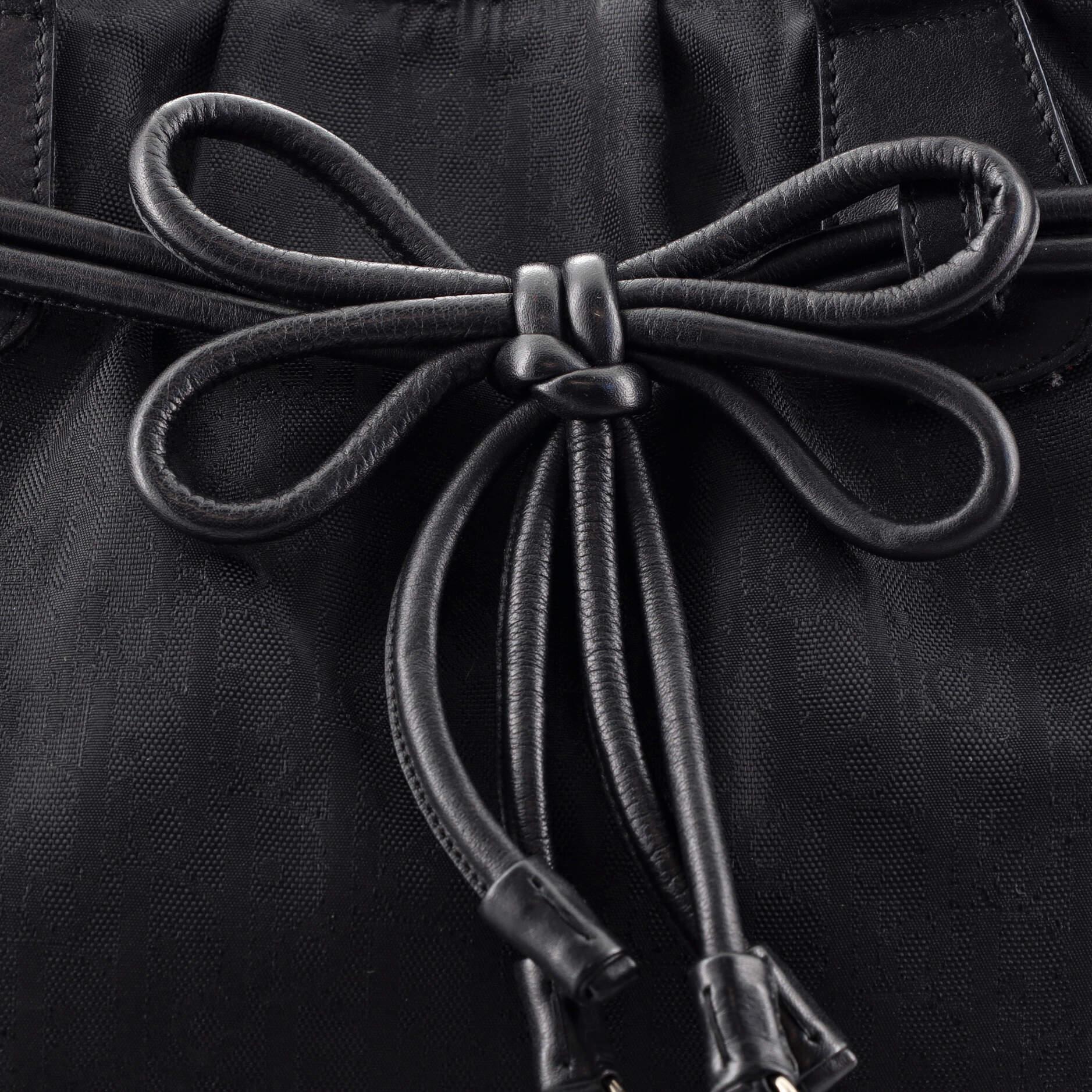 Christian Dior Bow Tote Diorissimo Nylon Medium 1