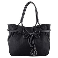 Christian Dior Bow Tote Diorissimo Nylon Medium