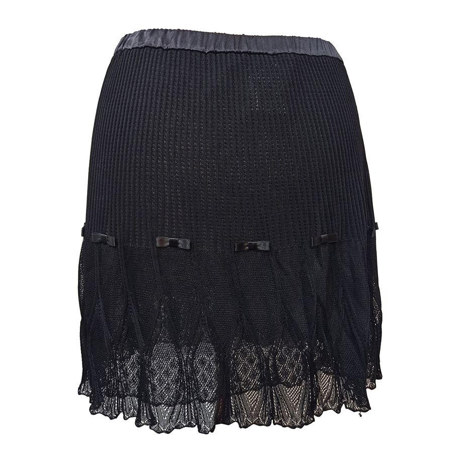 Viscose Black color Bows Transparencies Total length cm 40 (157 inches) Waist cm 34 (133 inches)

