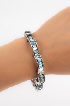 Christian Dior-Armband mit blauen Strasssteinen