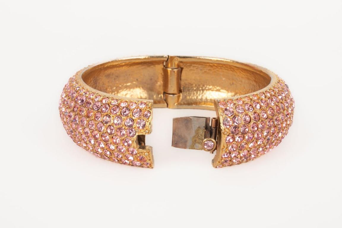 Christian Dior Bracelet with Pink Rhinestones 1