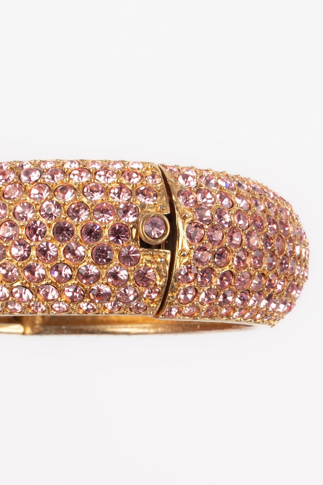 Christian Dior Bracelet with Pink Rhinestones 2