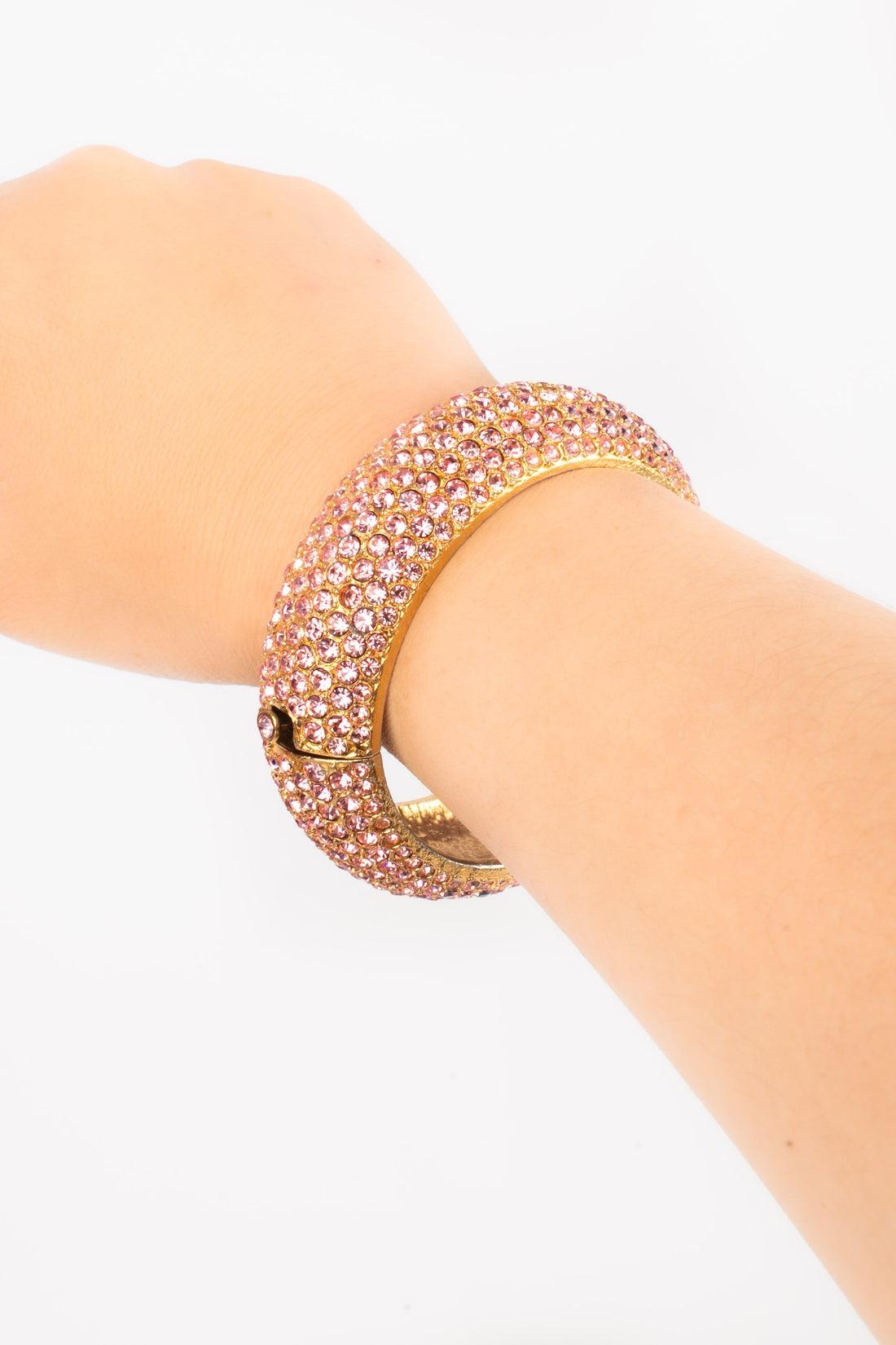 Christian Dior Bracelet with Pink Rhinestones 4