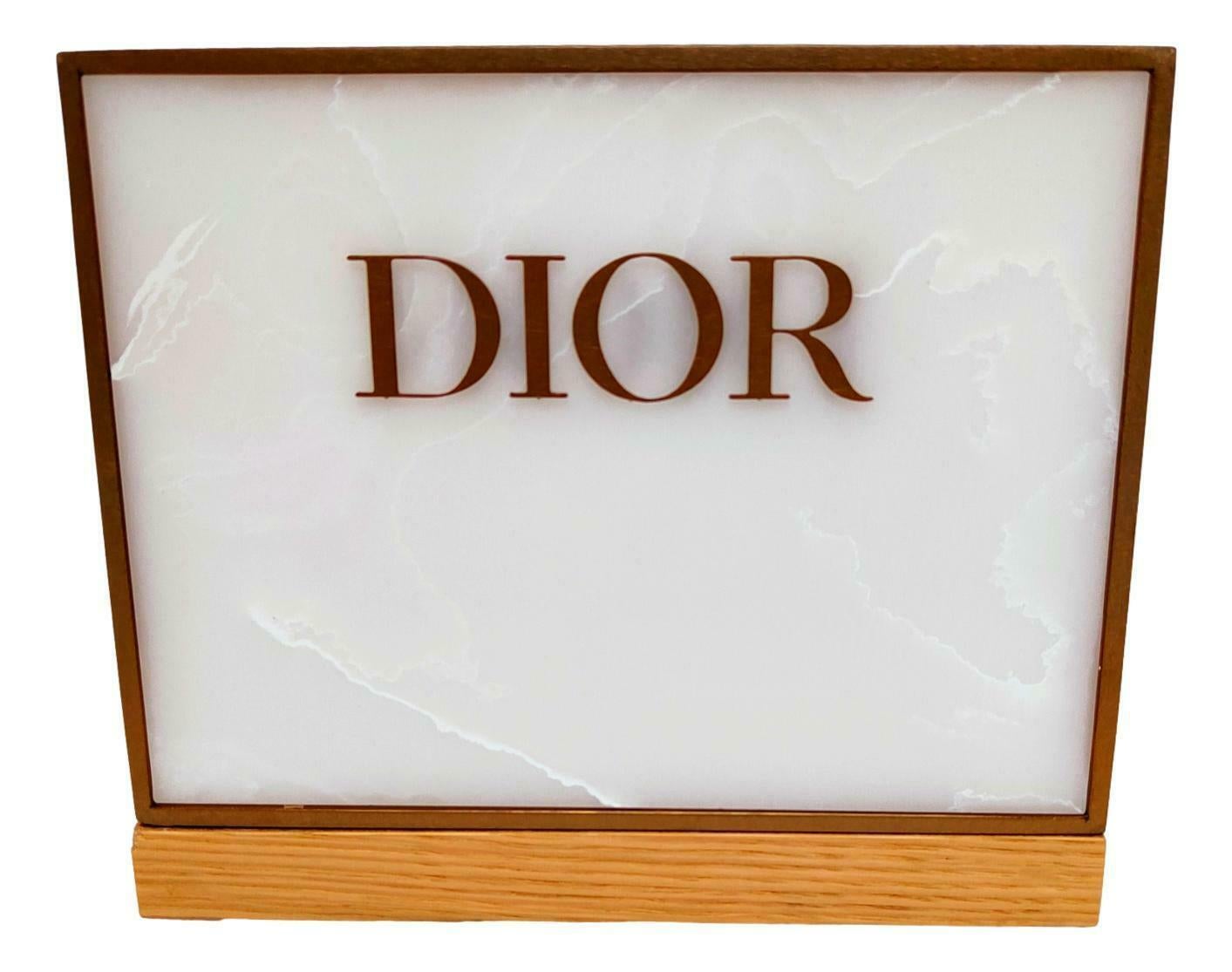 Christian Dior Brass and Onyx Dealer Shop Window Display, 1980s In Good Condition In taranto, IT