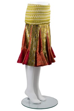 Christian Dior for John Galliano Brocade Godet Skirt Fall/Winter 2002 (jupe en brocart)