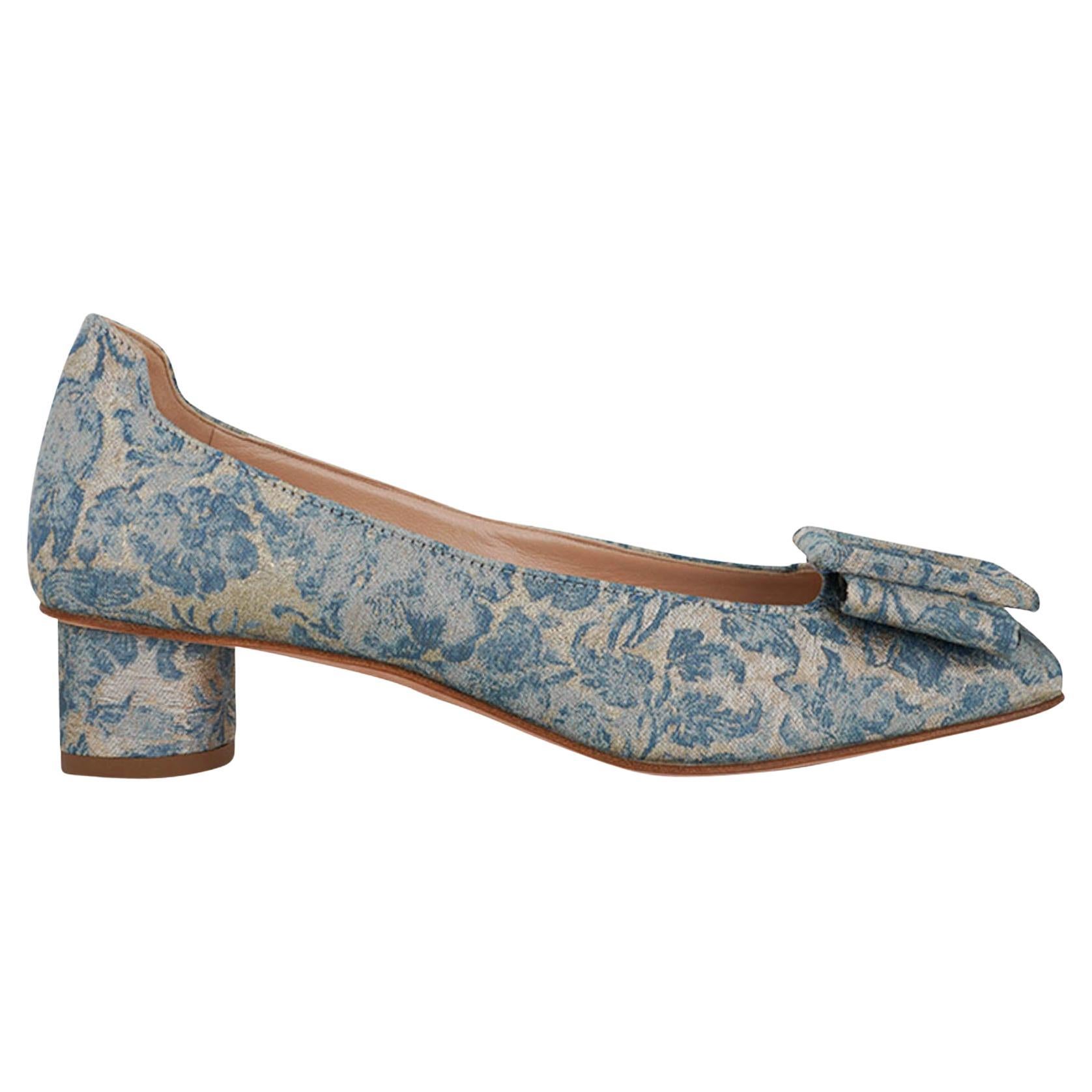 Christian Dior Brocart Lurex Dior Idylle 35mm Pumps Canard 37.5