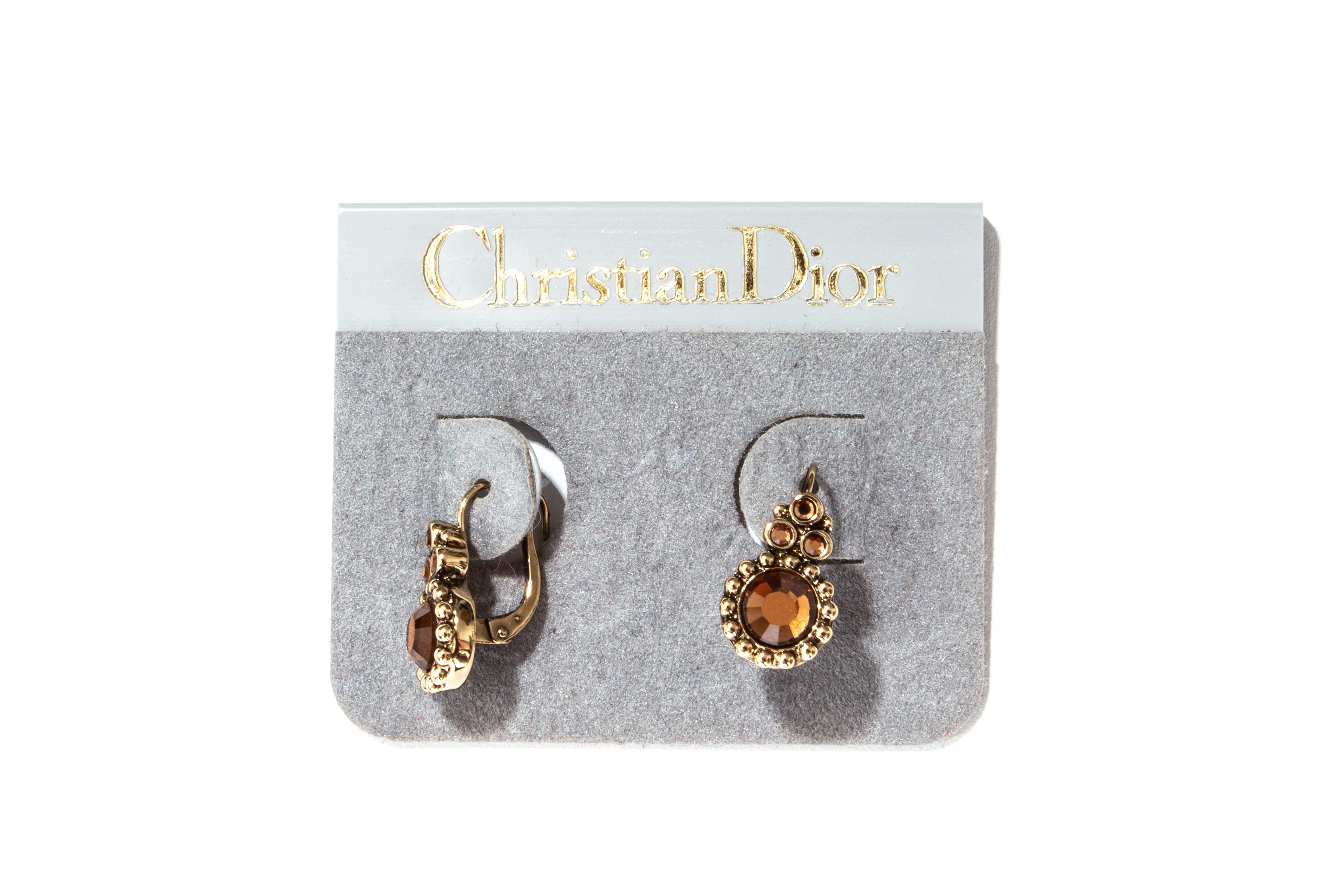 Christian Dior bronze beaded choker, bracelet and earrings set, ss 1999 3