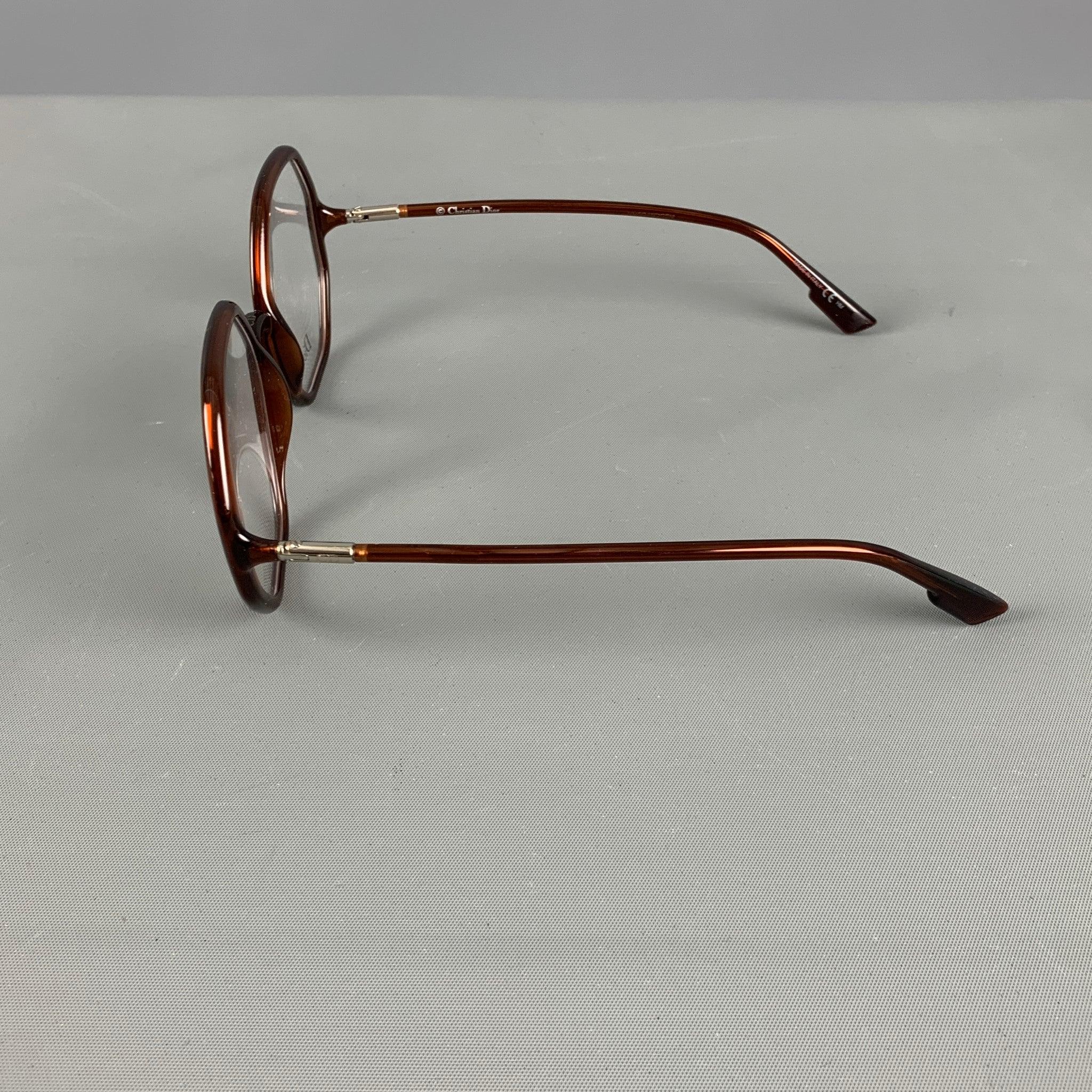 CHRISTIAN DIOR Brown Acetate Frames In Good Condition For Sale In San Francisco, CA