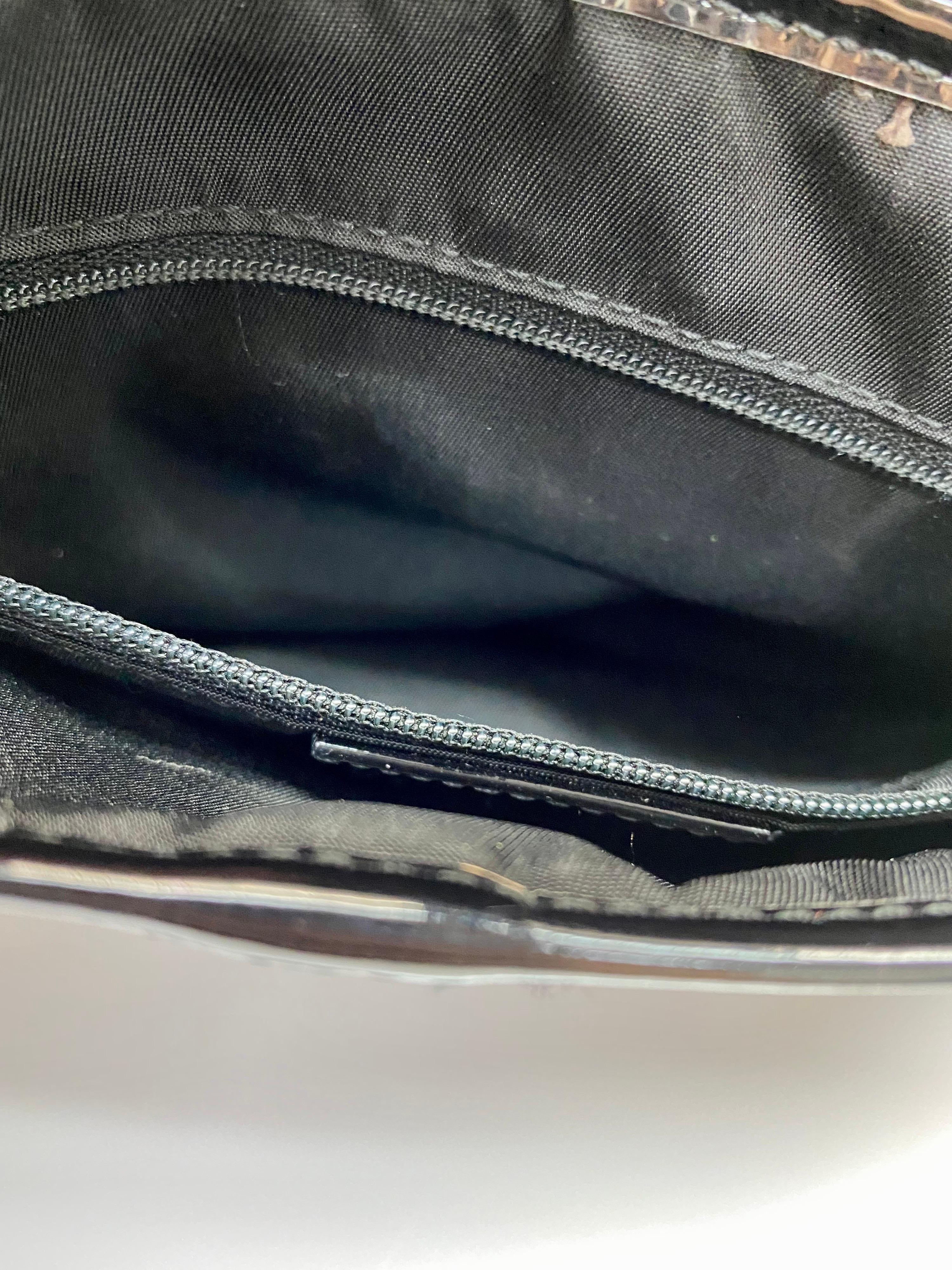 Christian Dior Brown/Black Patent Saddle bag 2