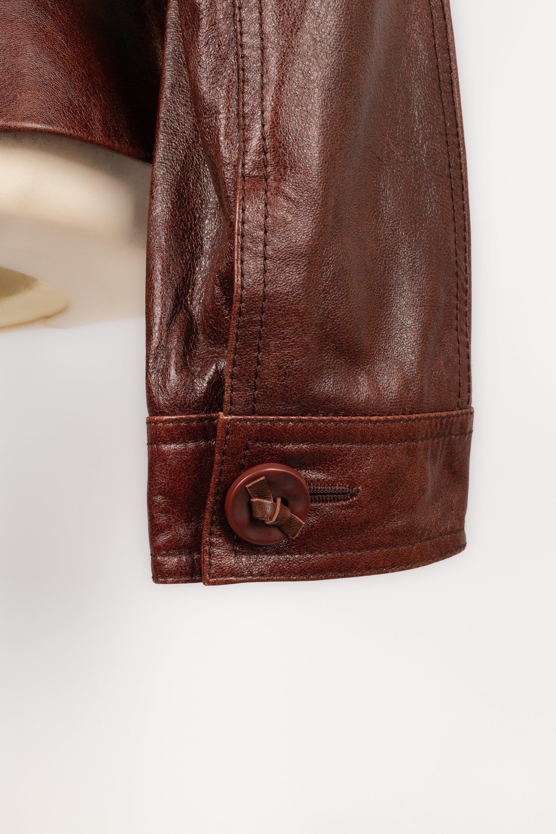 Christian Dior Brown Calfskin Jacket, 2005 7