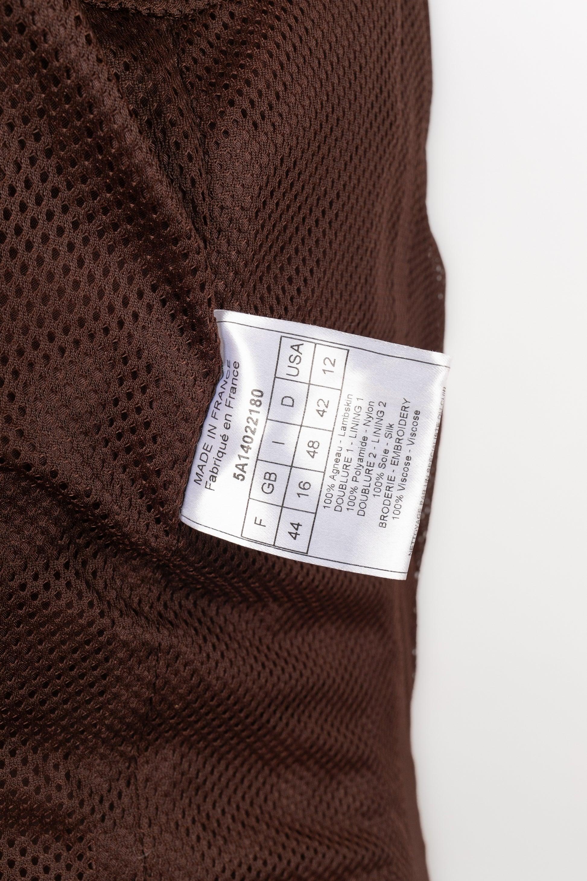 Christian Dior Brown Calfskin Jacket, 2005 9