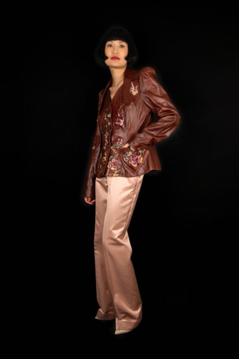Women's Christian Dior Brown Calfskin Jacket, 2005