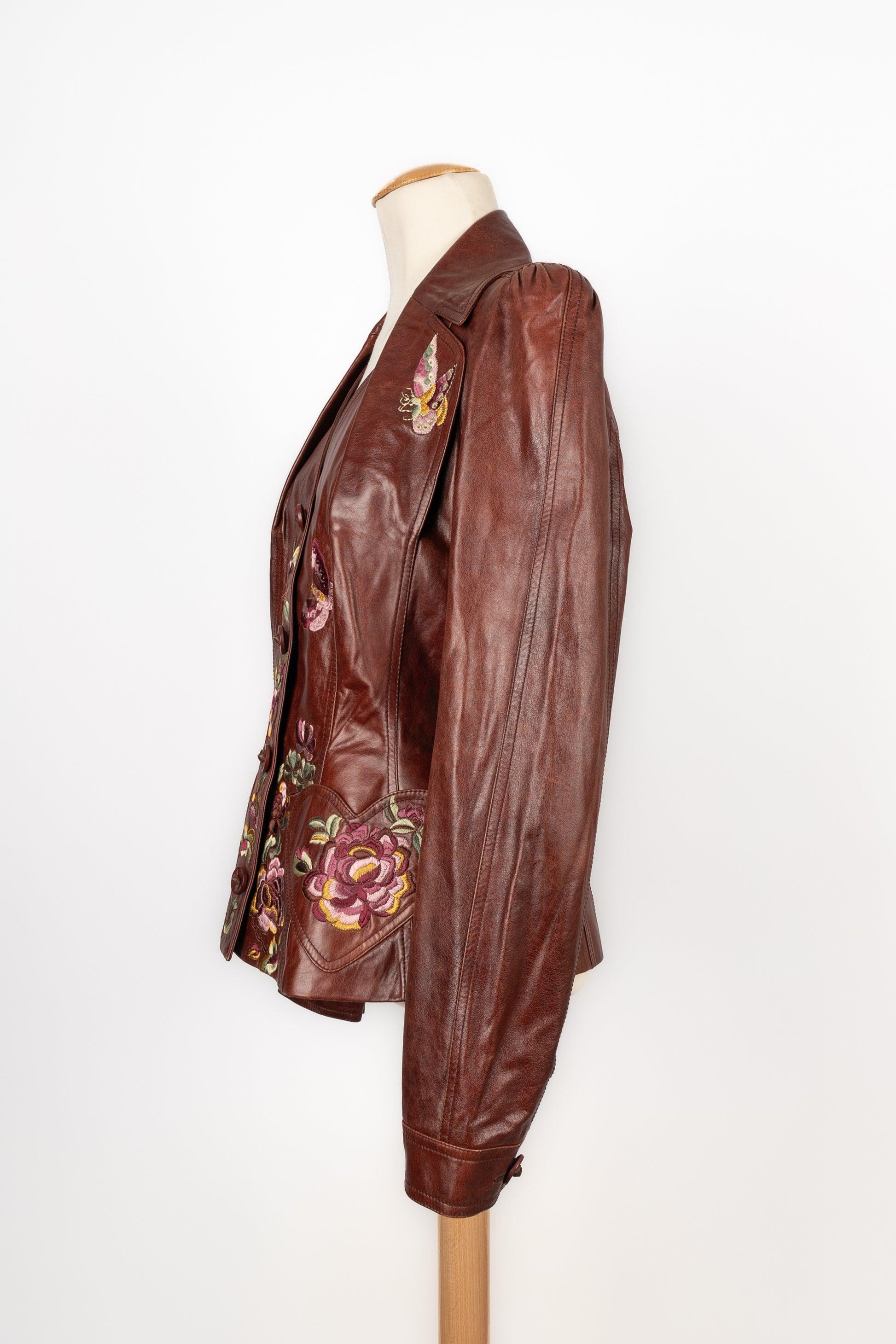 Christian Dior Brown Calfskin Jacket, 2005 1