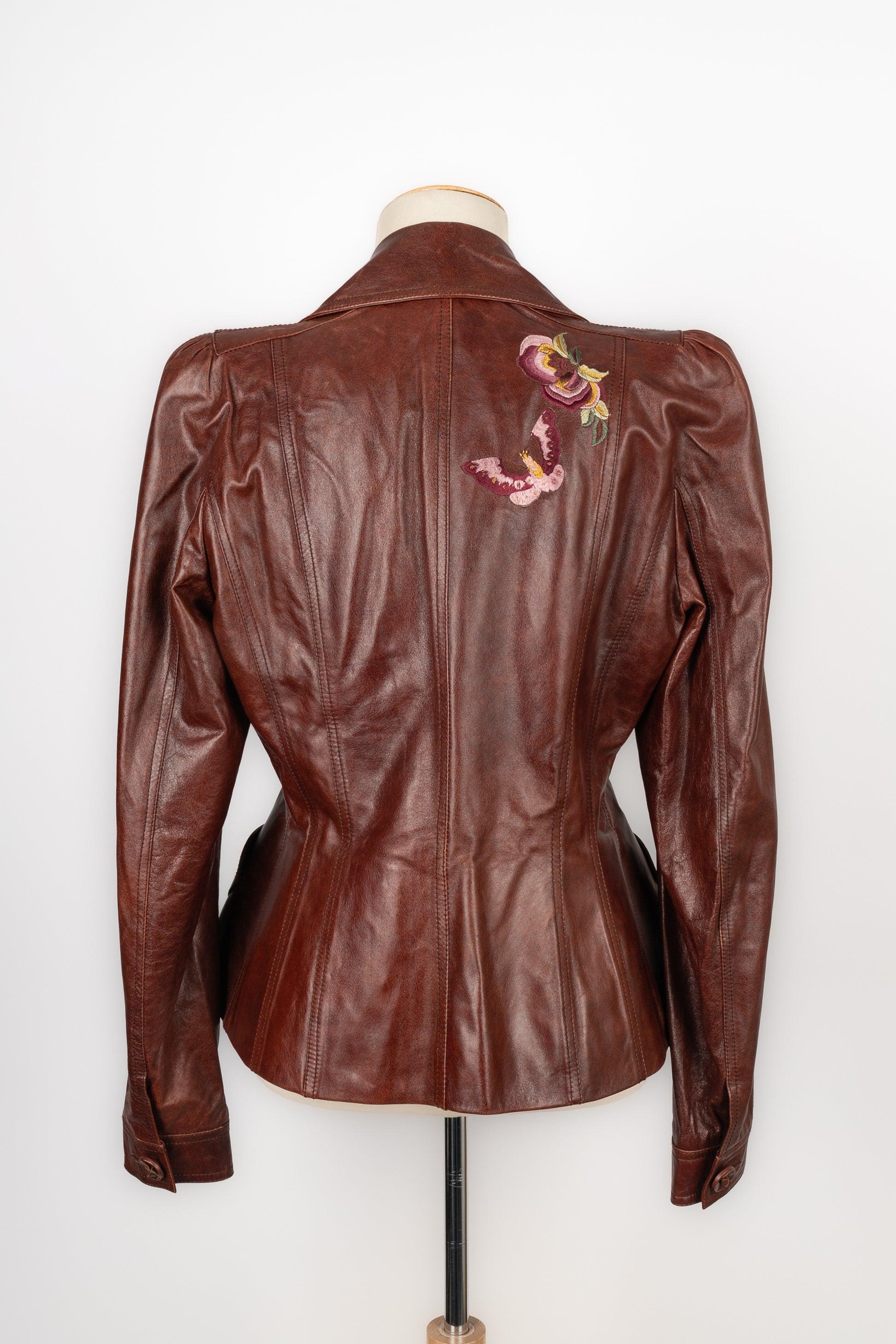 Christian Dior Brown Calfskin Jacket, 2005 2