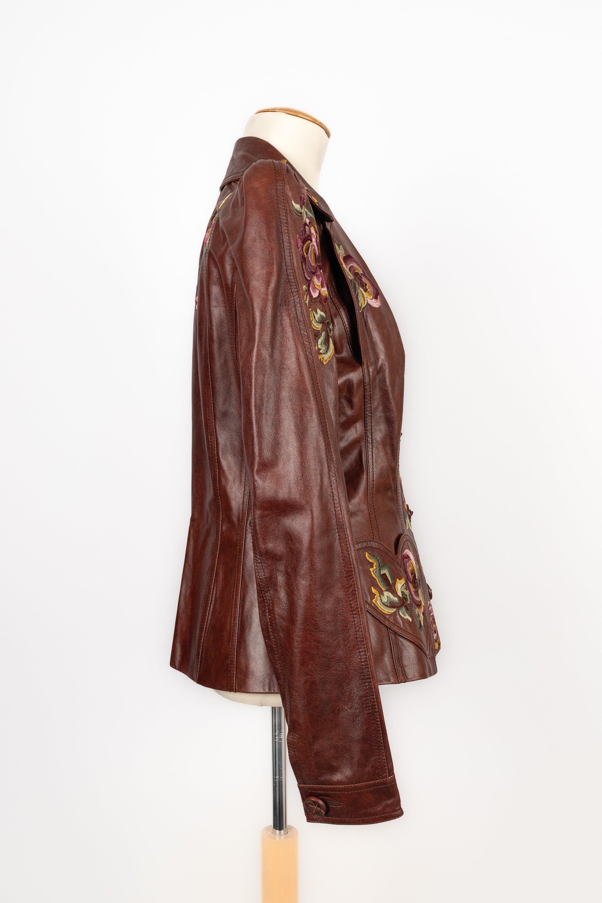 Christian Dior Brown Calfskin Jacket, 2005 3