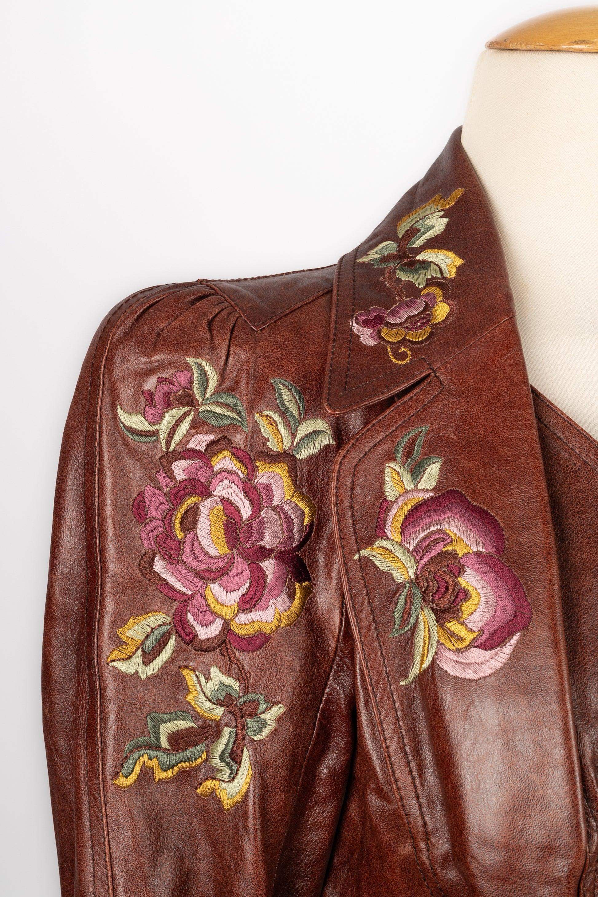 Christian Dior Brown Calfskin Jacket, 2005 4