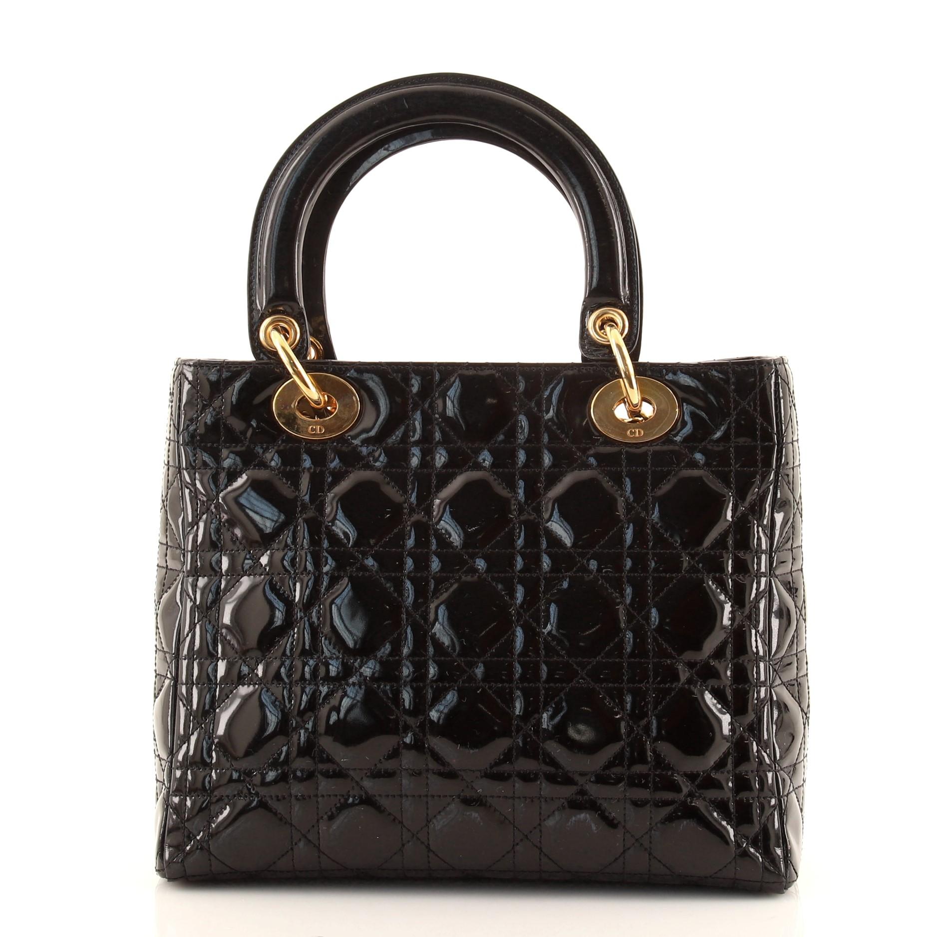 Christian Dior Braun Cannage Gestepptes Lackleder Medium Lady Dior Tasche


68048MSC