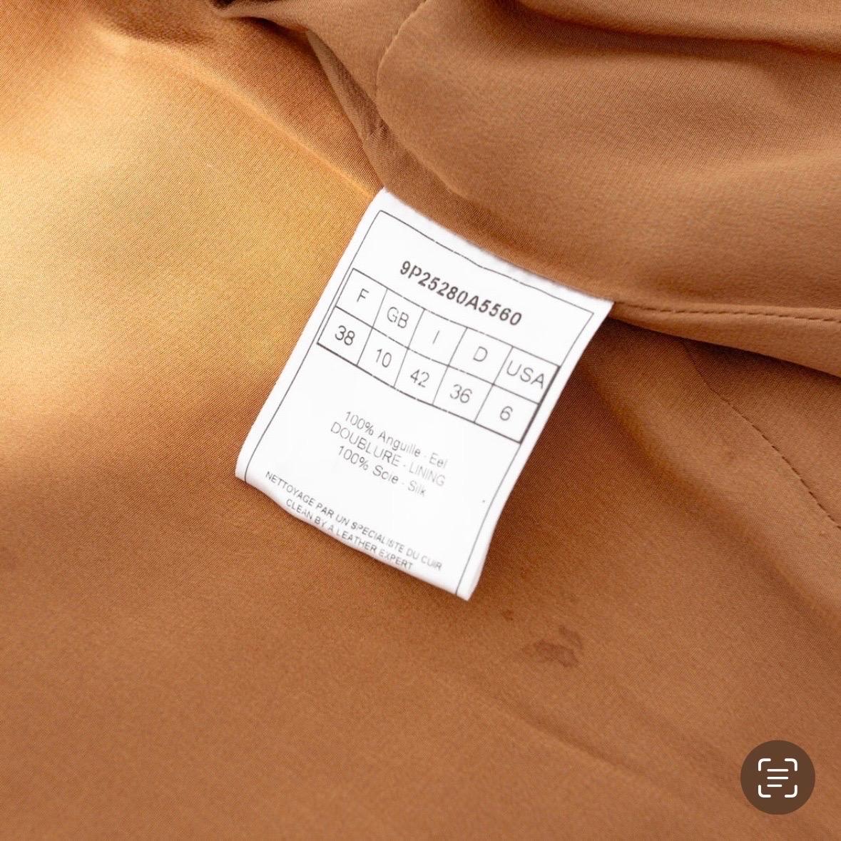 Christian Dior Brown Aal Leder Tülle Jacke (Galliano für Dior) im Angebot 7