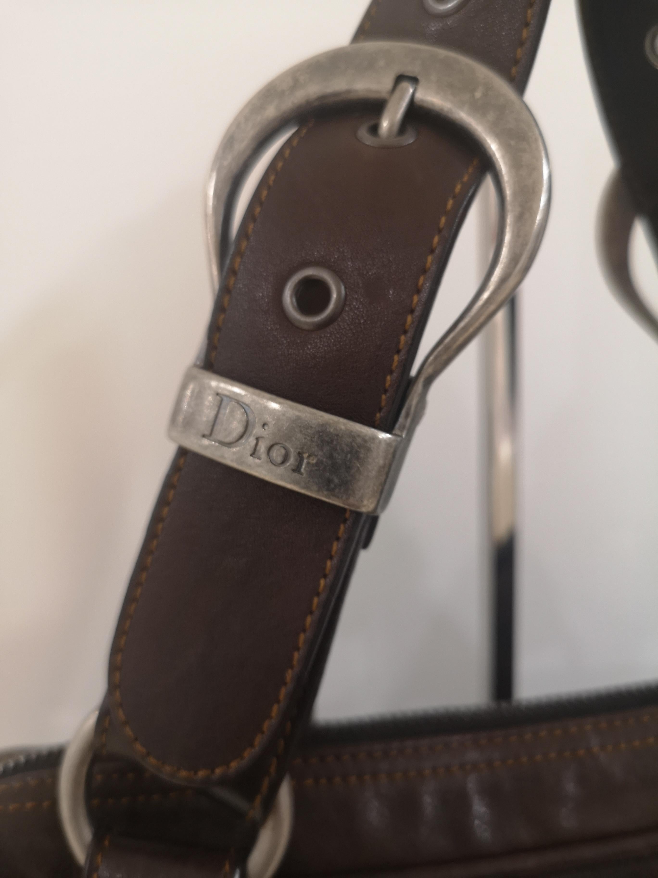 Christian Dior brown Gaucho shoulder bag 1