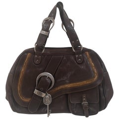 Christian Dior brown Gaucho shoulder bag