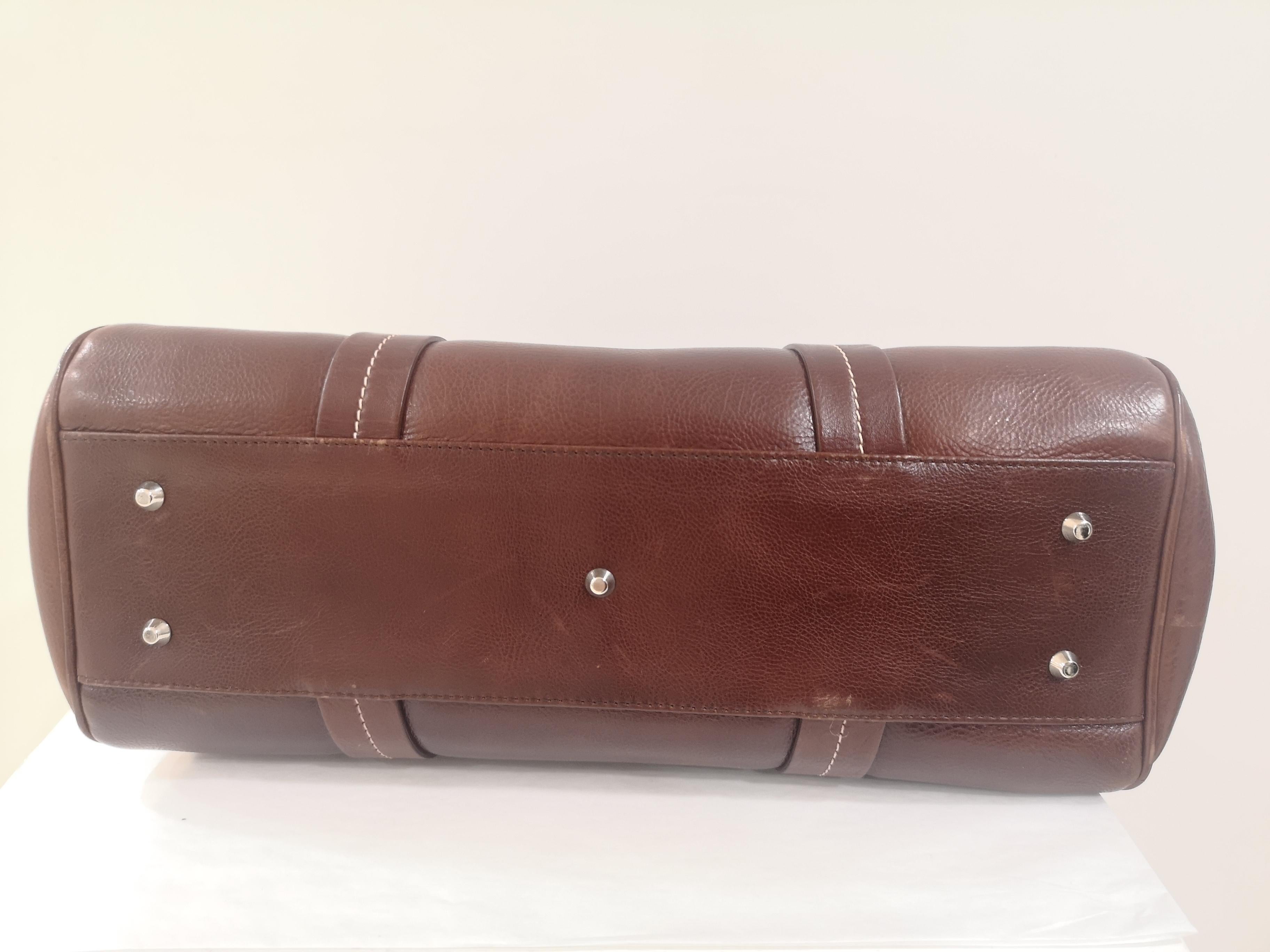 Christian Dior Brown Leather flowers frame satchel /  handbag 3