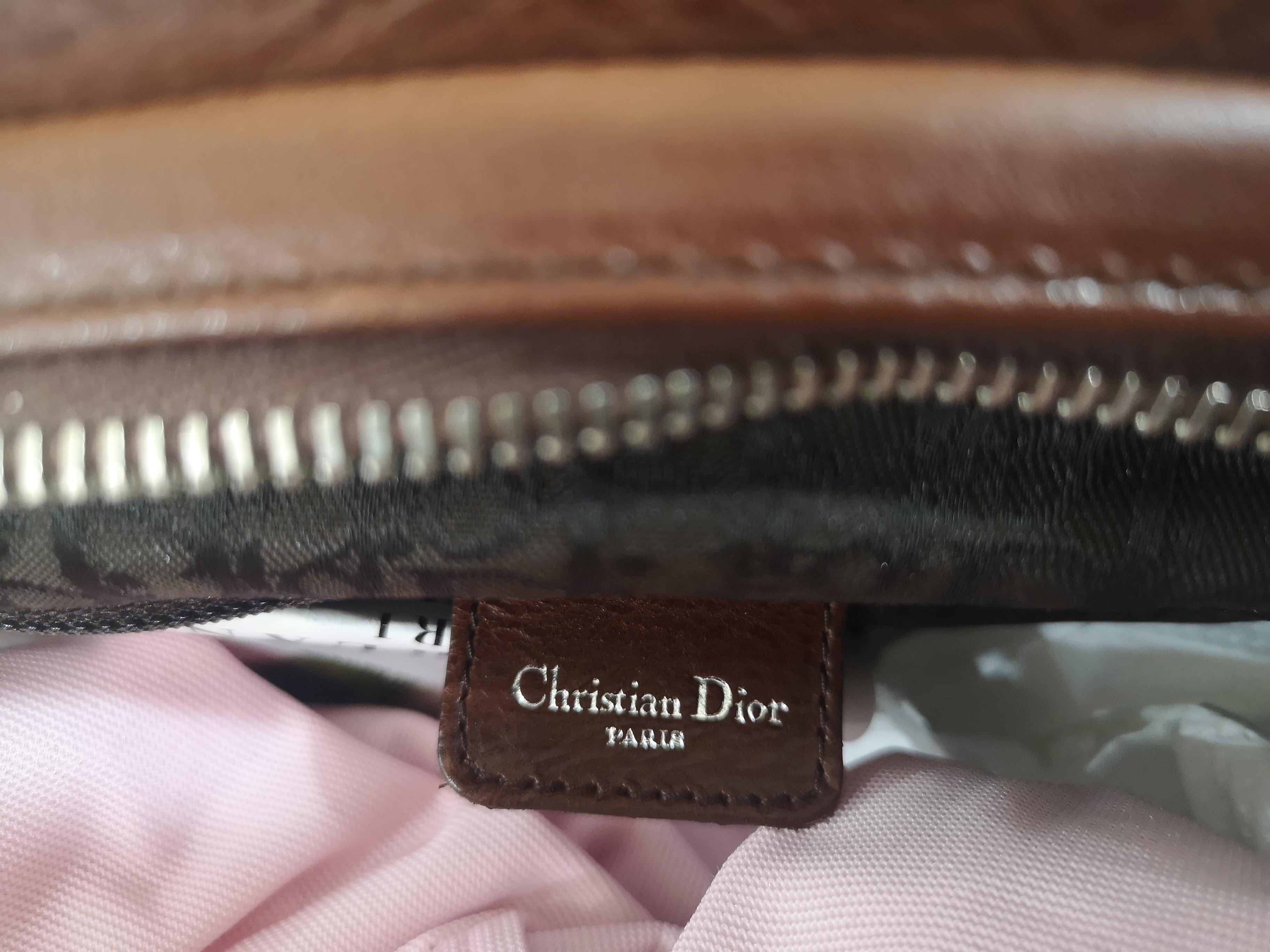 Christian Dior Brown Leather flowers frame satchel /  handbag 4