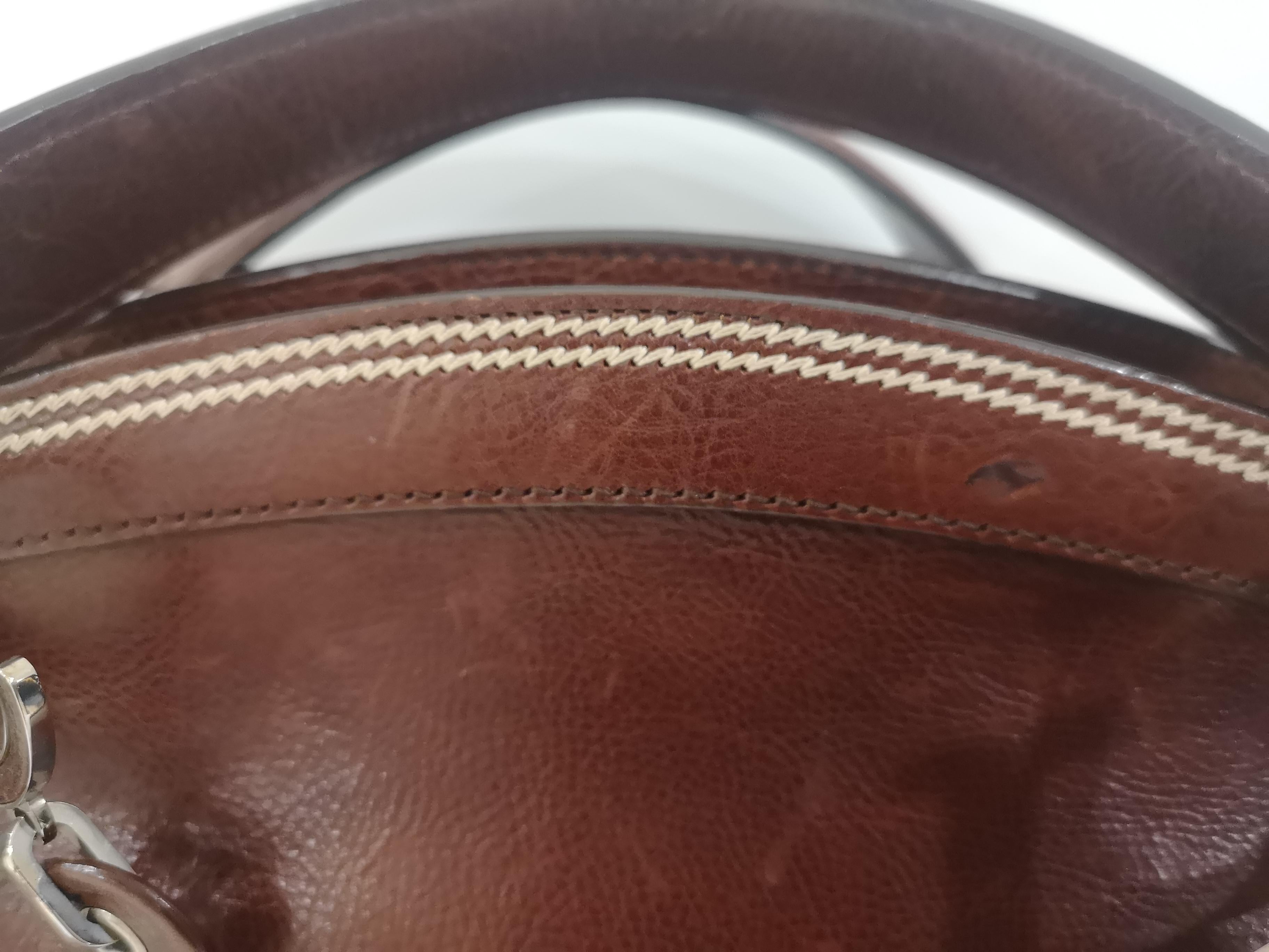 Christian Dior Brown Leather flowers frame satchel /  handbag 2