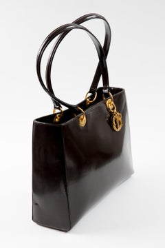 Christian Dior Brown Leather Lady Dior Bag