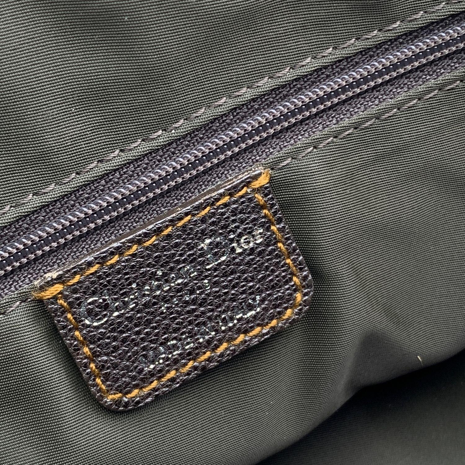 Christian Dior Brown Logo Oblique Canvas Satchel Shoulder Bag en vente 2