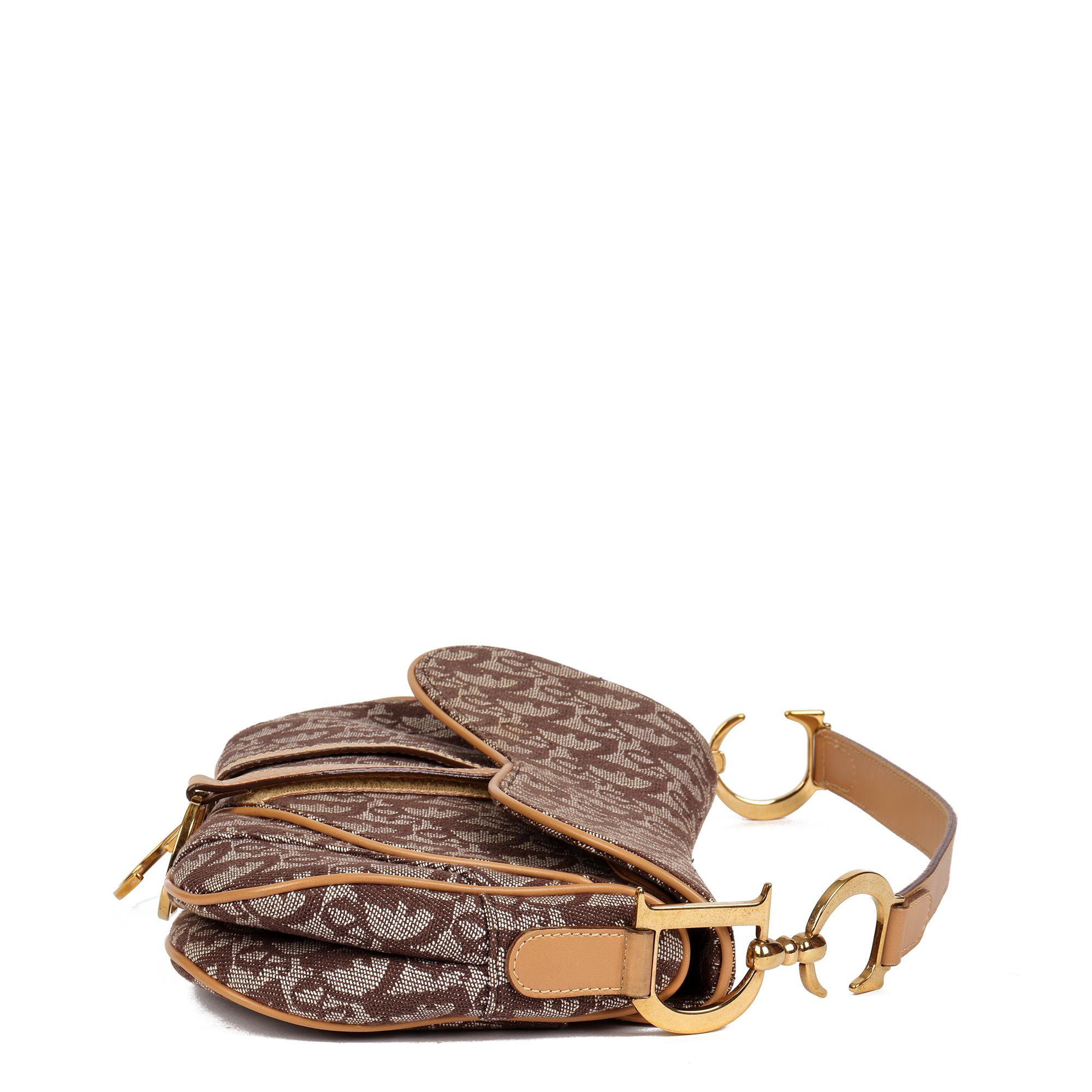 vintage dior saddle bag brown