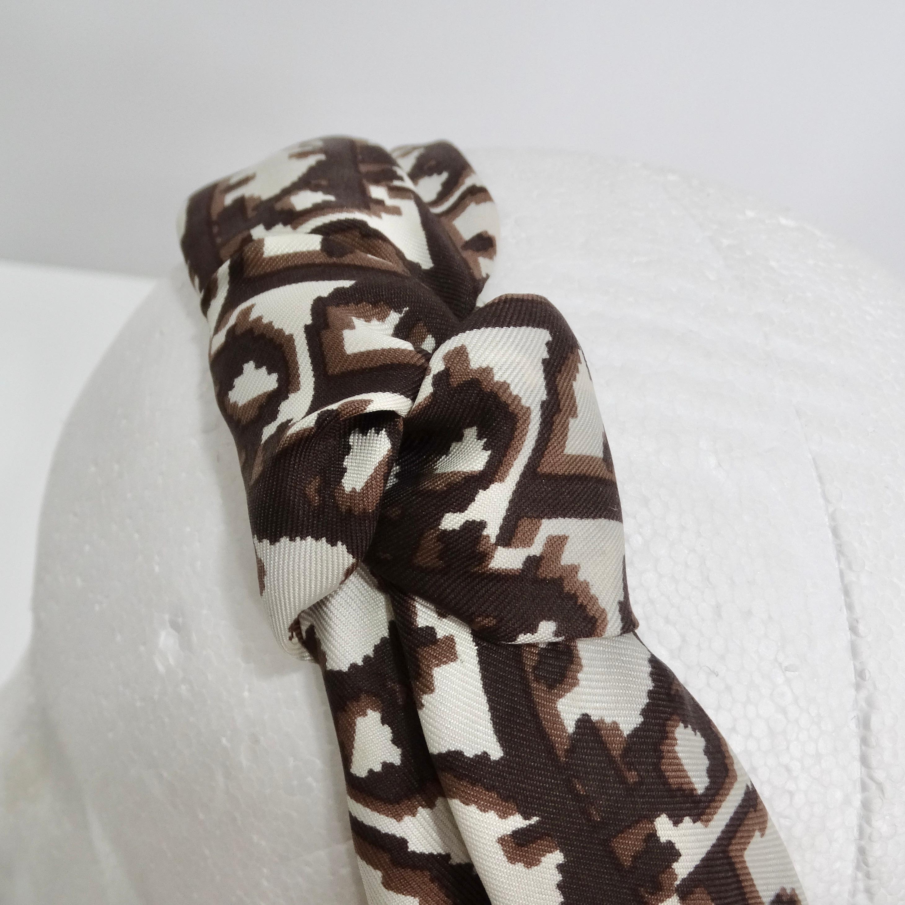 Women's or Men's Christian Dior Brown Monogram Knot Headband