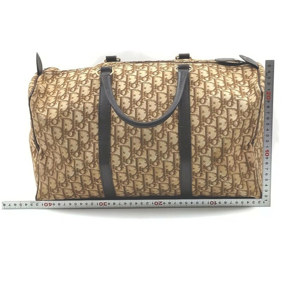 Christian Dior Brown Monogram Trotter Boston Duffle Bag  861990 3