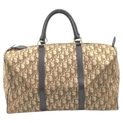 Christian Dior Braune Trotter Boston Duffle Bag mit Monogramm  861990