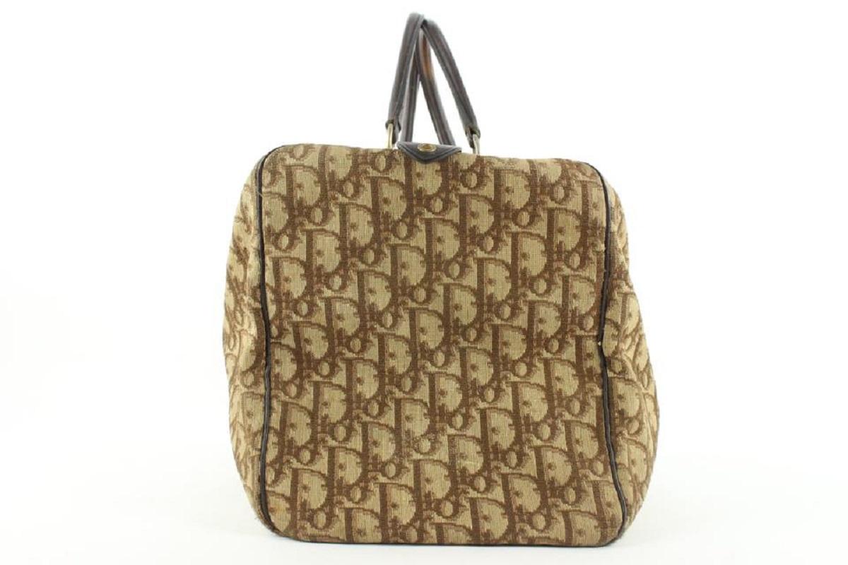Christian Dior Brown Monogram Trotter Boston Duffle Bag 862812 3
