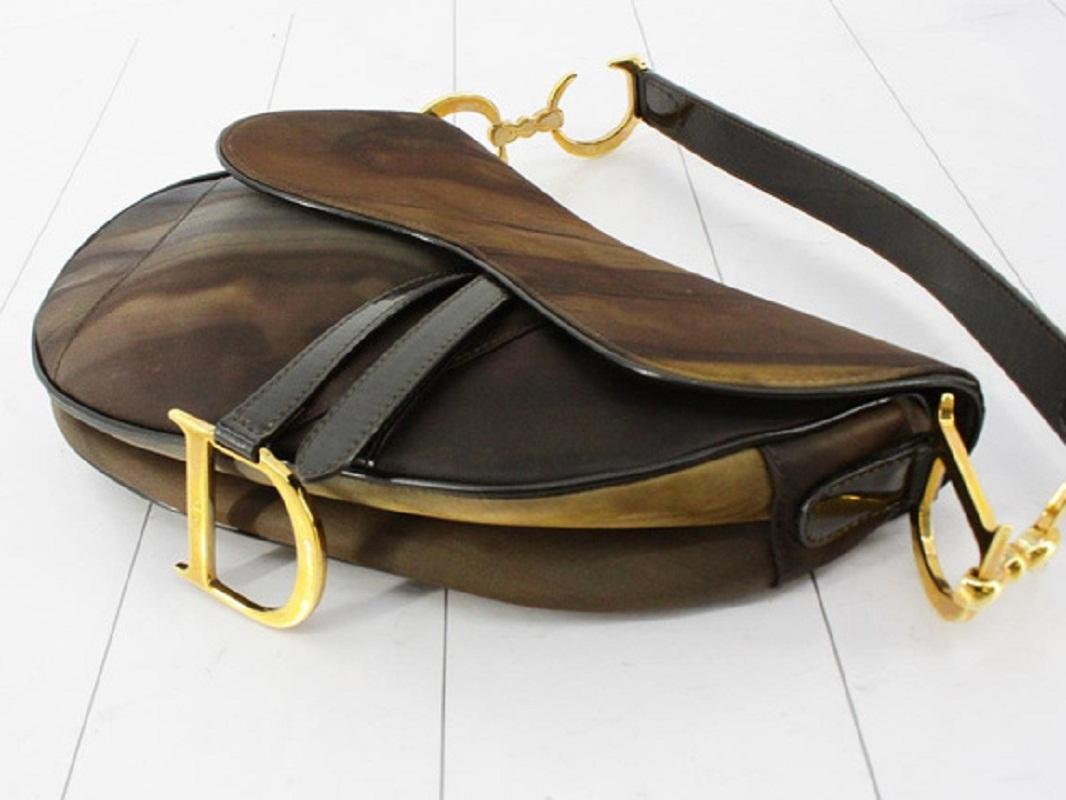 christian dior brown saddle bag