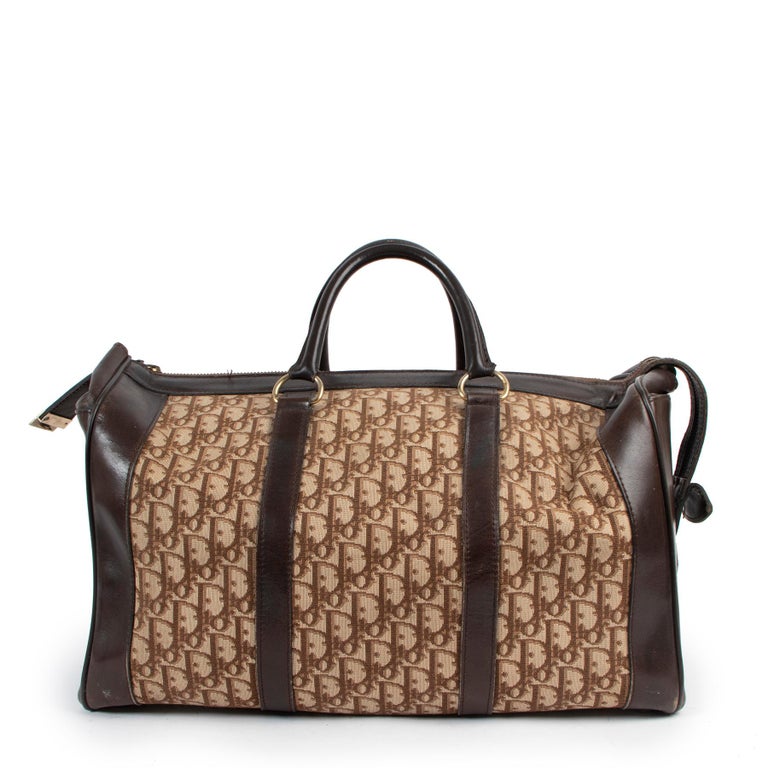 Christian Dior Brown Oblique Monogram Vintage Travel Bag at 1stDibs | dior  vintage travel bag, christian dior holiday bag, christian dior luggage bag