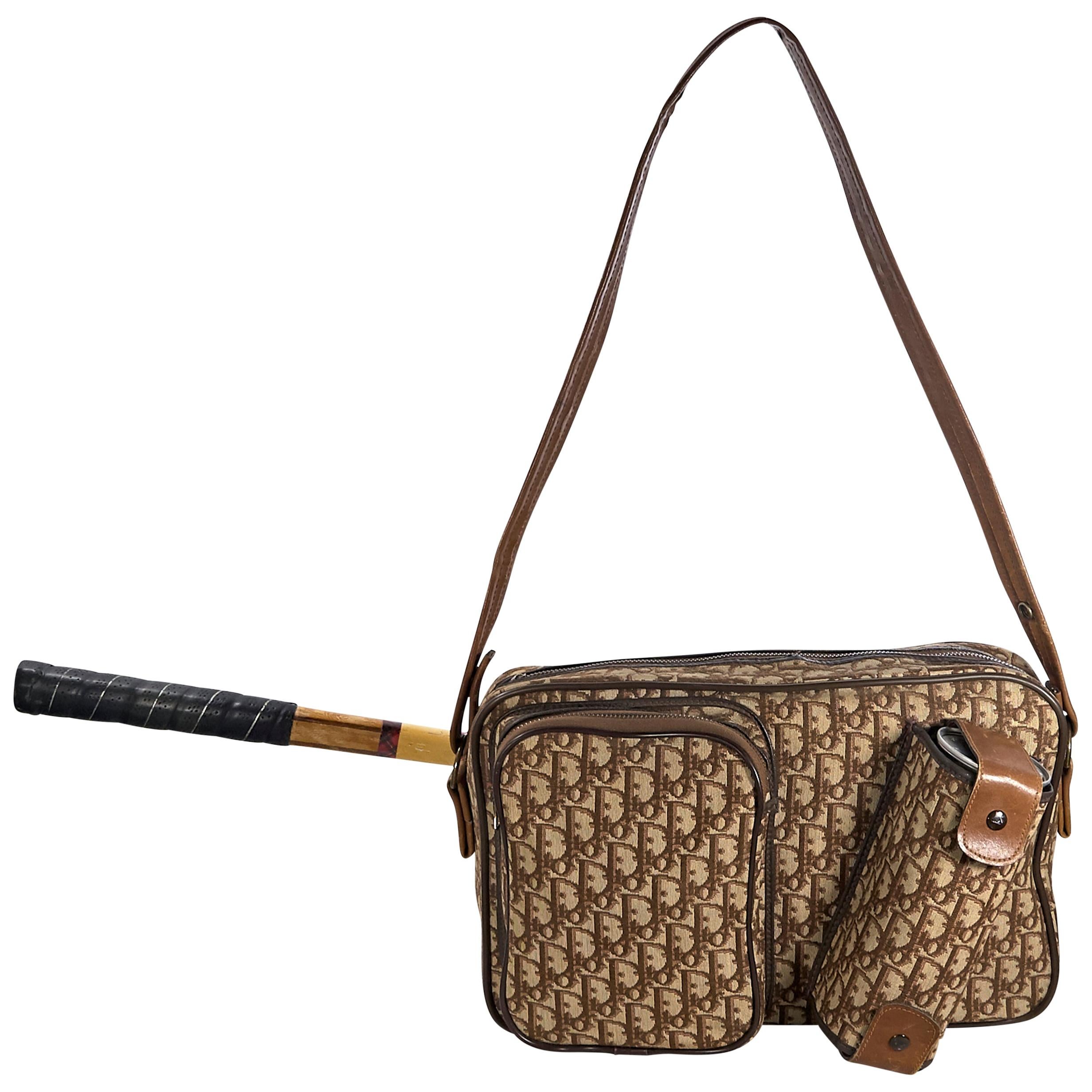Christian Dior Brown Oblique Tennis Bag
