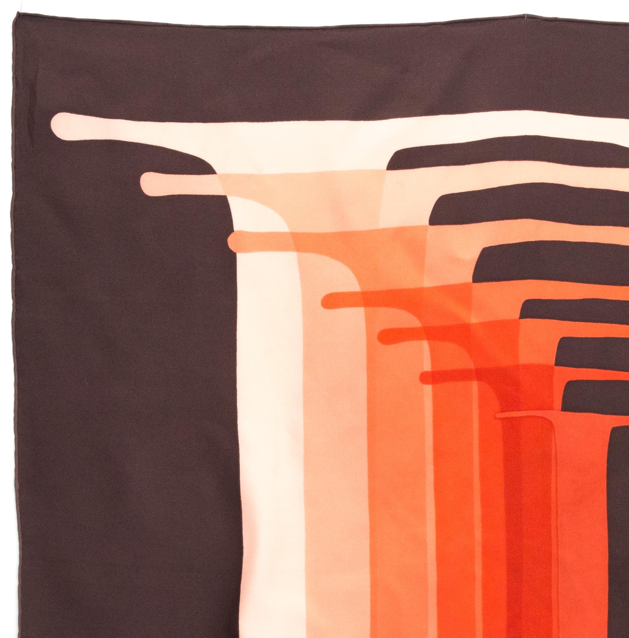 Christian Dior Brown Silk Scarf In Good Condition For Sale In Paris, FR
