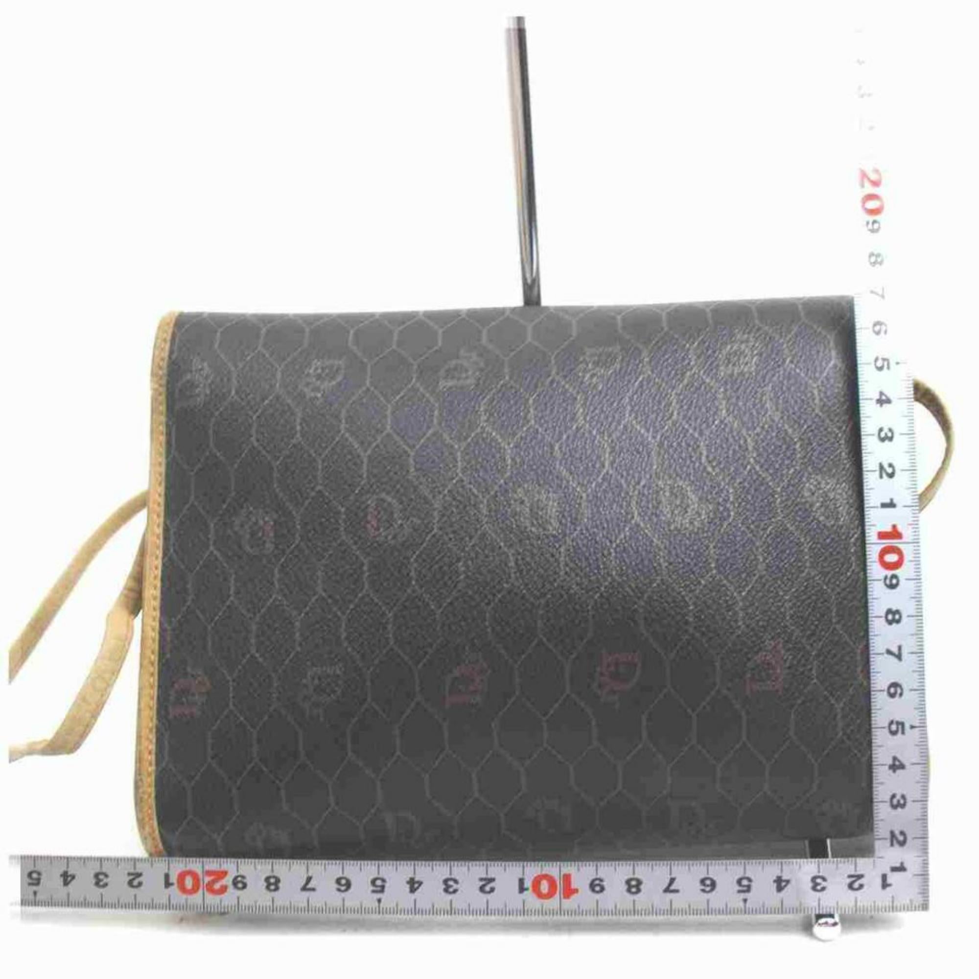 Christian Dior Brown x Black Monogram Trotter Honeycomb Crossbody Bag 855242 3