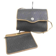 Christian Dior Brown x Black Monogram Trotter Honeycomb Crossbody Bag 855242