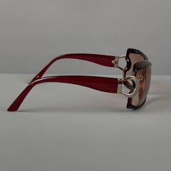 CHRISTIAN DIOR Burgundy Acetate Sunglasses