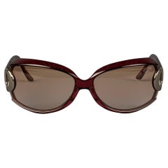 CHRISTIAN DIOR Burgundy Acetate Sunglasses