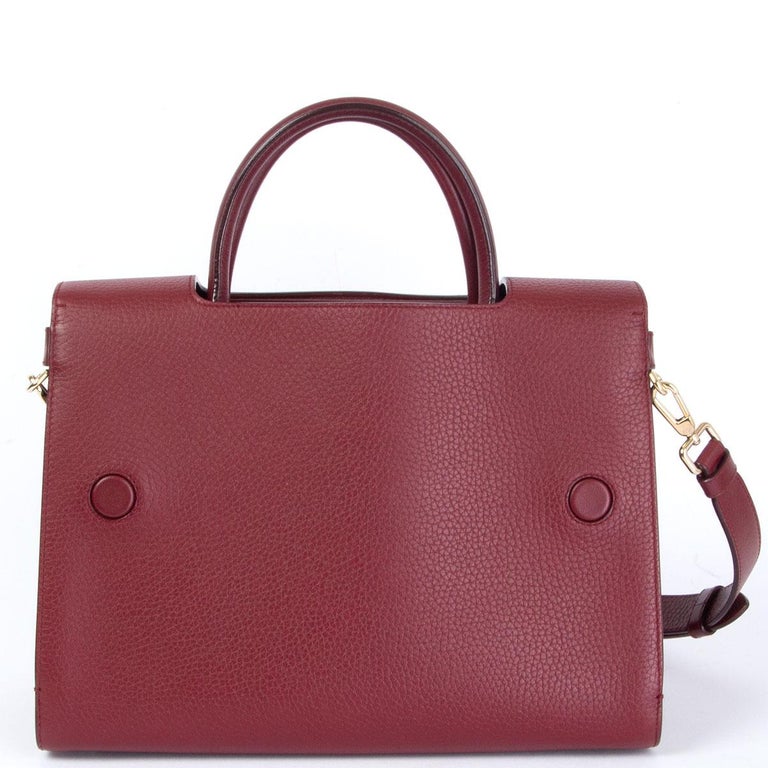 CHRISTIAN DIOR burgundy leather DIOREVER MEDIUM Shoulder Bag For Sale ...