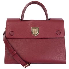 Used CHRISTIAN DIOR burgundy leather DIOREVER MEDIUM Shoulder Bag