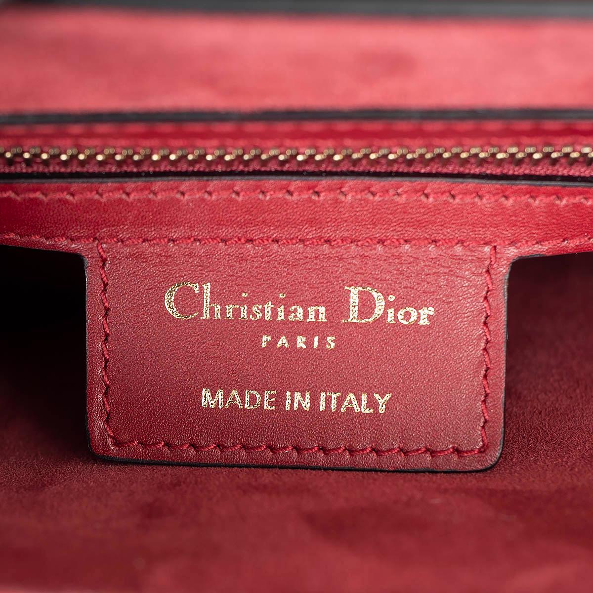 CHRISTIAN DIOR burgundy leather SADDLE Shoulder Bag For Sale 4