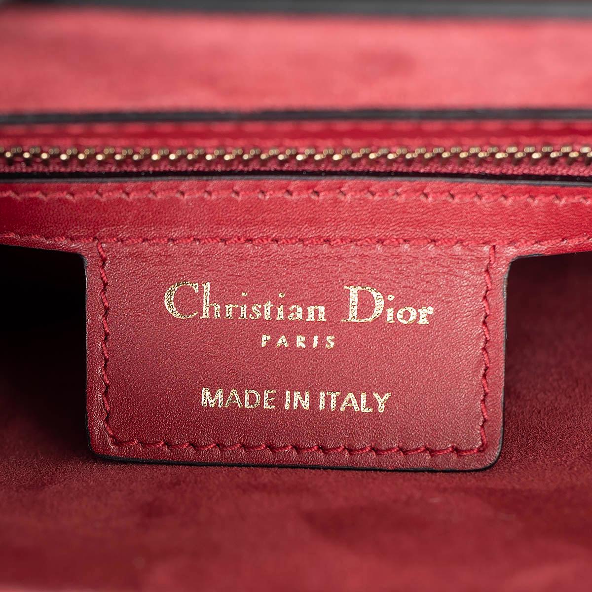 CHRISTIAN DIOR Sac à bandoulière SADDLE en cuir bordeaux 2