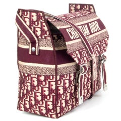 CHRISTIAN DIOR burgundy LOGO OBLIQUE DIORCAMP MESSENGER Bag